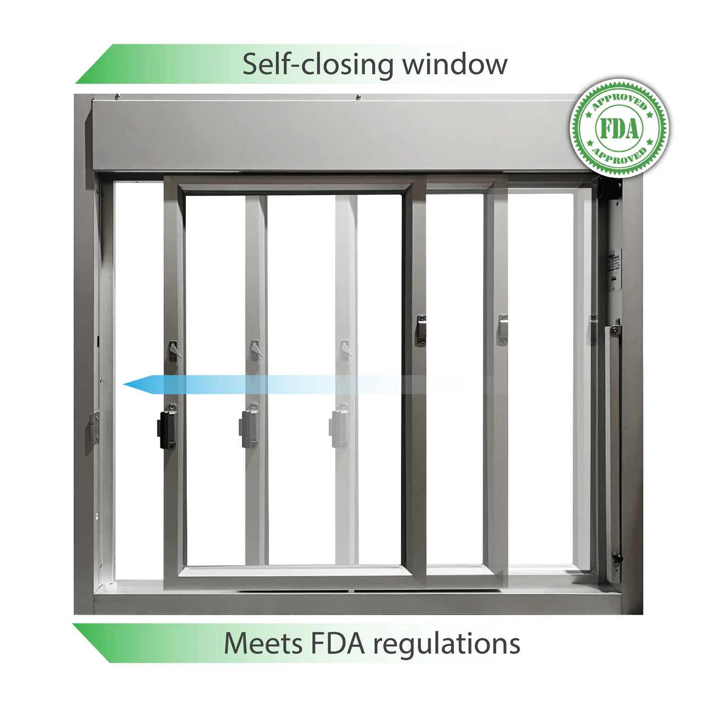 Single Panel Sliding Service Window